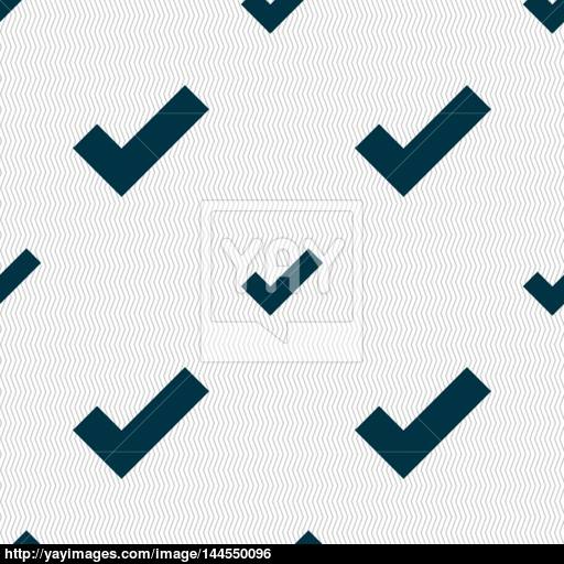 Check Mark Sign Icon Confirm Approved Symbol Seamless Abstract