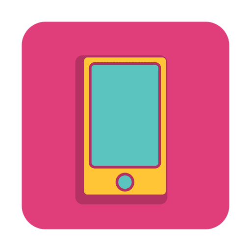 Smartphone Icon With Color Background