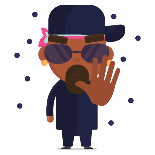 Badass, Emoji, Emoticon, Hiphop, Man, Sticker Icon