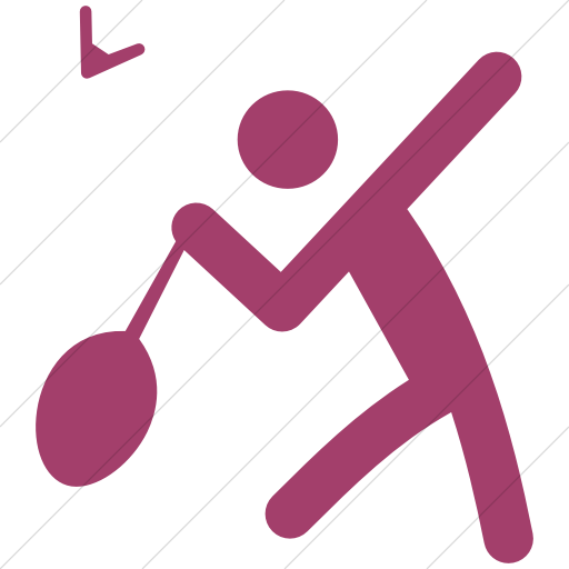 Simple Pink Sports Badminton Icon