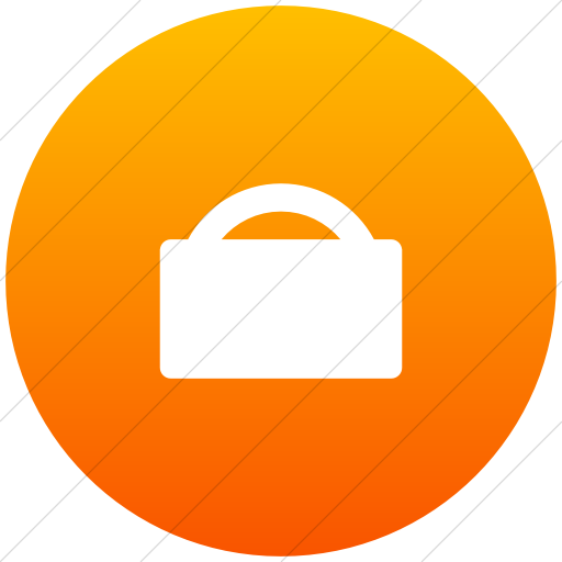 Flat Circle White On Orange Gradient Foundation