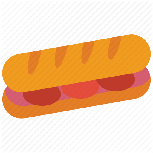 And, Baguette, Drink, Food, Sandwich, Snack Icon