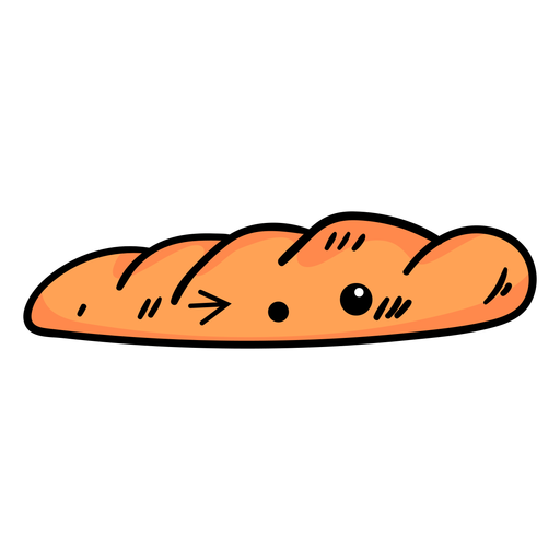 Baguette Bread Cartoon Icon