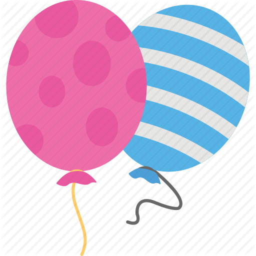 Balloons, Blue Balloon, Celebration, Decoration, Pink Balloon Icon