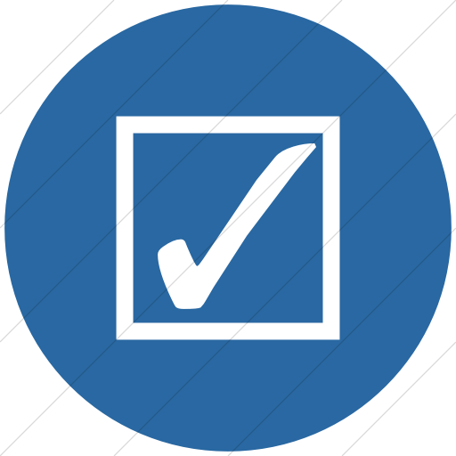 Flat Circle White On Blue Classica Ballot Box