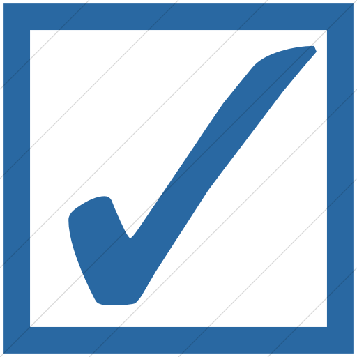 Simple Blue Classica Ballot Box With Check Icon