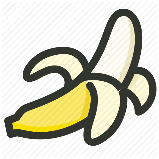 Banana, Fruit, Healthy, Peel, Ripe Icon
