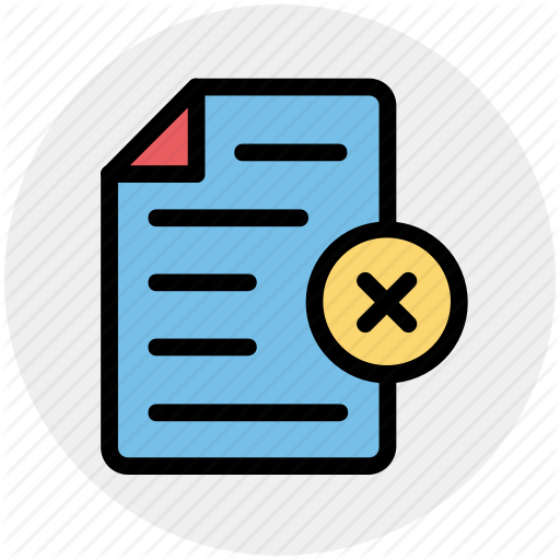 Cross, Document, File, Page, Paper, Reject, Sheet Icon