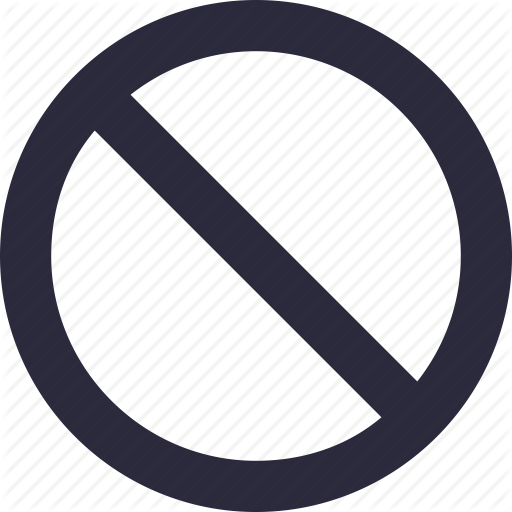 Banned, Forbidden, No Entry, Prohibited, Restricted Icon