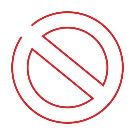 Red Ban Line Icon