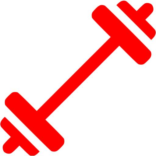 Red Barbell Icon