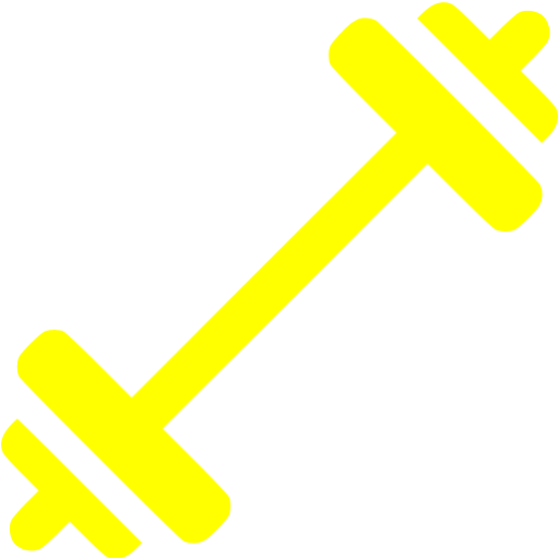 Yellow Barbell Icon