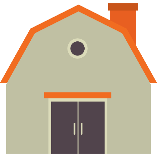 Buildings, Farm, Real Estate, Gardening, Barn Icon