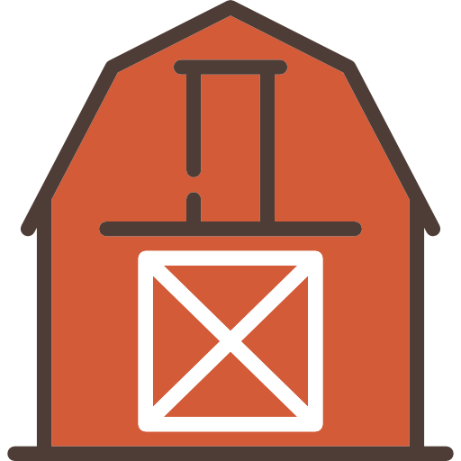 Real Estate, Buildings, Gardening, Farm, Barn Icon