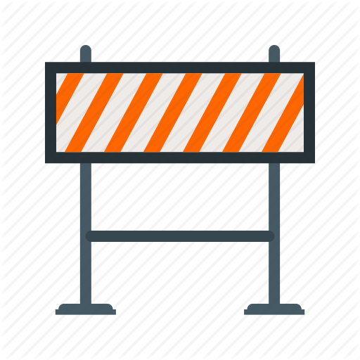 Barricade, Construction, Hazard, Road, Sign, Striped, Warning Icon