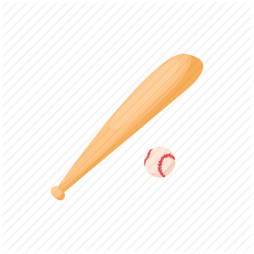 Ball, Baseball, Bat, Cartoon, Eague, Sport, Wood Icon