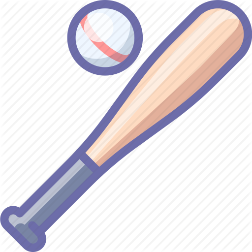 Baseball, Bat, Hardball Icon