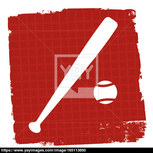 Baseball Icon Represents Team Sport And Ballgame Image