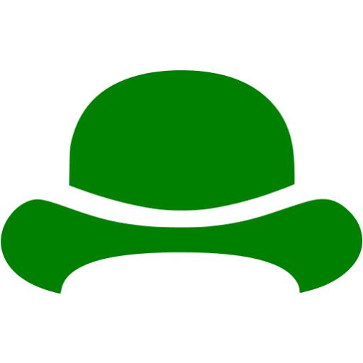 Green Bowler Hat Icon