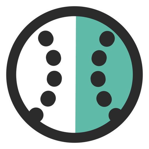 Baseball Ball Colored Stroke Icon