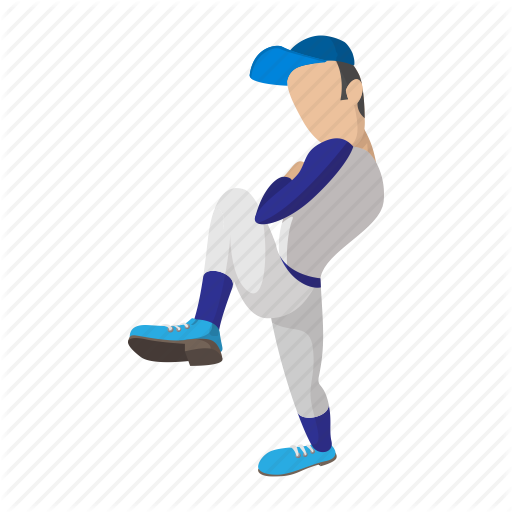 Ball, Baseball, Cartoon, Field, Pitch, Pitcher, Player Icon