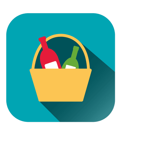 Wine Bottles Basket Icon