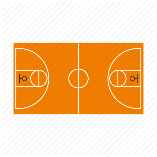 Basketball, Court, Field, Floor, Game, Plan, Sport Icon