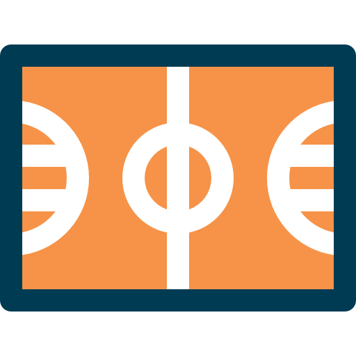 Sportive, Basketball Court, Sports, Game, Playground Icon