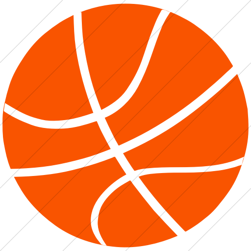 Simple Orange Classica Basketball Icon