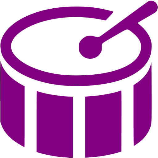 Purple Bass Drum Icon