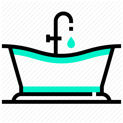 Bathroom, Bathtub, Clean, Water Icon