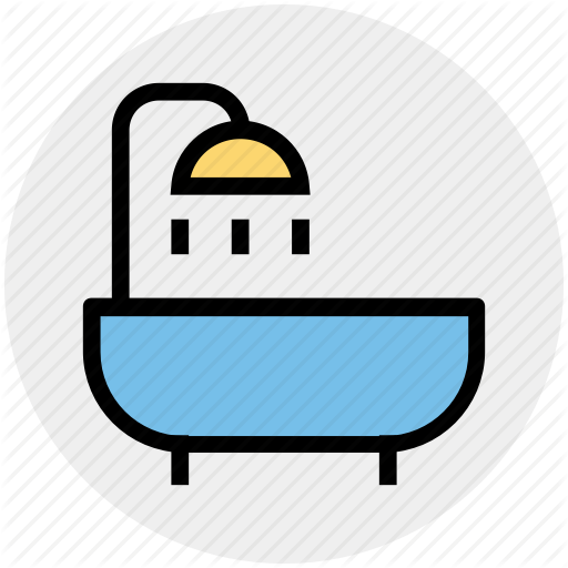 Bathtub, Restroom, Shower, Towel, Tub, Wash Bathroom Icon