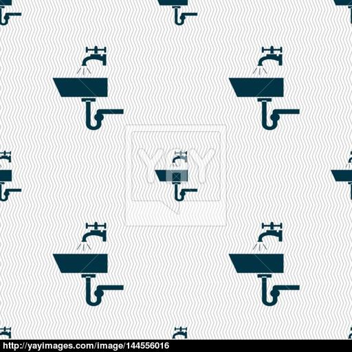 Washbasn Sign Seamless Abstract Background With Geometric