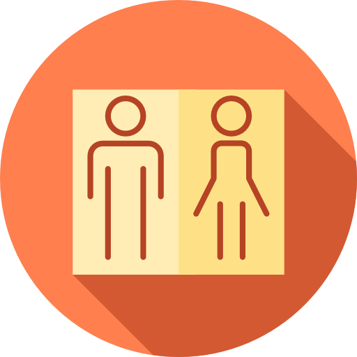 People, Woman, Bathroom, Toilets, Man, Signs, Restroom, Signaling Icon