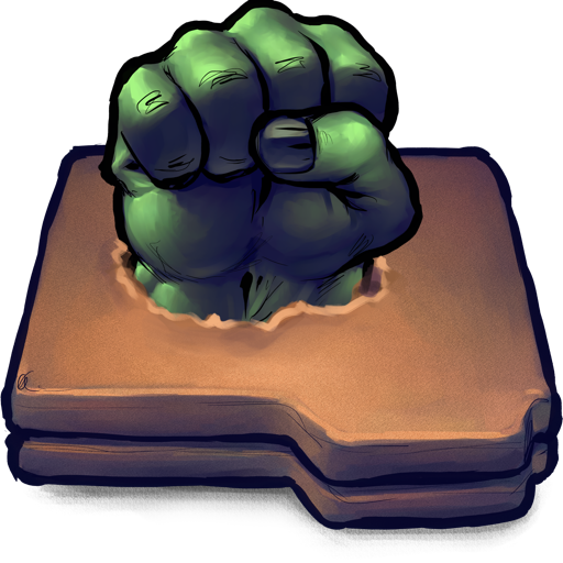 Comics Hulk Fist Folder Icon Ultrabuuf Iconset Mattahan