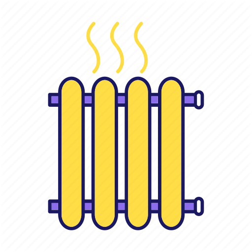 Battery, Heater, Heating Battery, Home, Indoor, Pipe, Radiator Icon