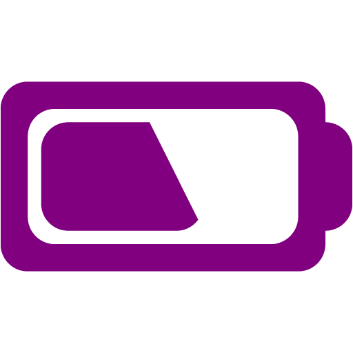 Purple Battery Icon