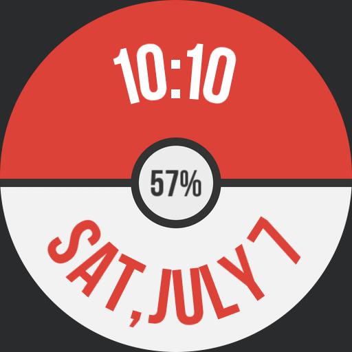 Pokeball With Battery Percentage For Watch Urbane