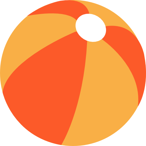 Beach Ball Flat Tomato Icon