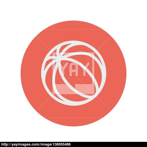 Beach Ball Thin Like Icon Vector