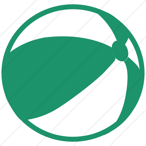 Simple Aqua Classica Beach Ball Icon