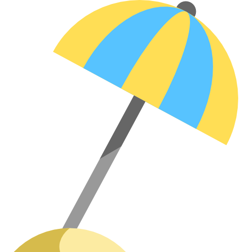 Sun Umbrella, Vacations, Holidays Icon