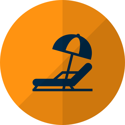 Yellow, Beach, Chair, And, Umbrella Icon Free Of Hotel And Spa Icons