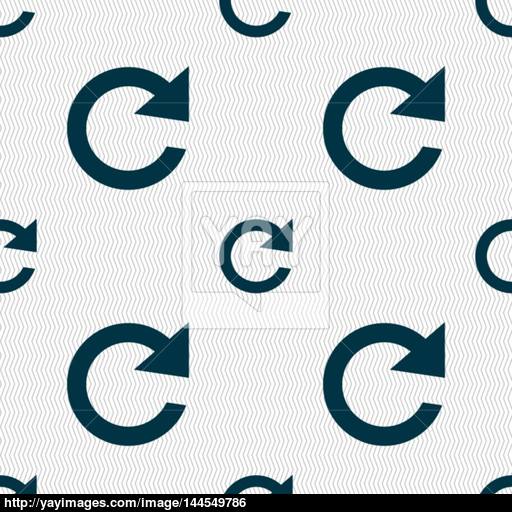 Update Sign Icon Full Rotation Arrow Symbol Seamless Abstract