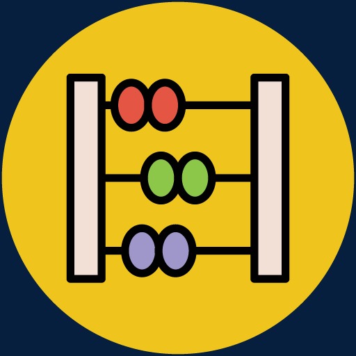School Vector School Icon,counting Beads Mathematics Icon