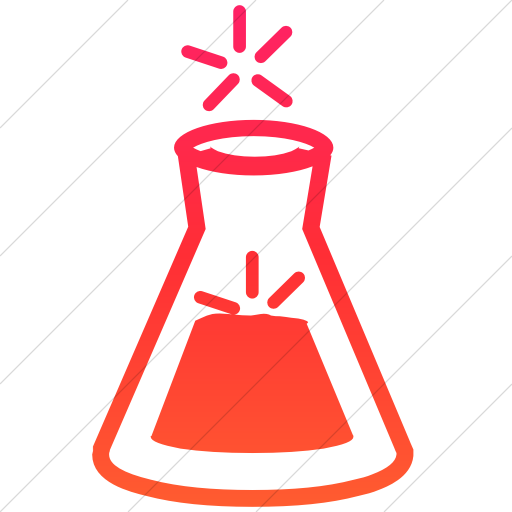 Simple Ios Orange Gradient Classica Beaker Icon