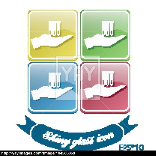 Hand Holding A Bulb Or Beaker Symbol Icon Of Medicine