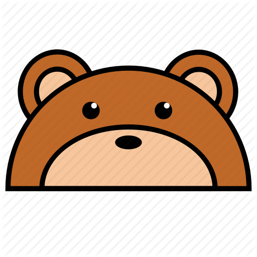 Animal, Bear, Binatang, Ikon, Rounded, Warna Icon
