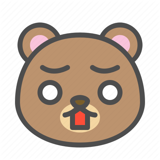 Avatar, Bear, Cute, Face, Surprise Icon