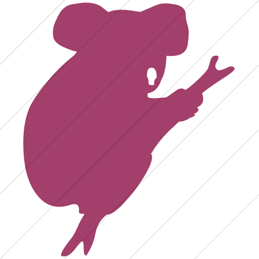 Simple Pink Animals Koala Bear Icon